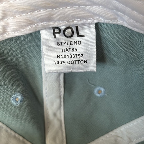 NWOT POL Two-Tone Blue & Tan Cap Adjustable Baseball Hat 100% Cotton Sporty - Picture 6 of 16